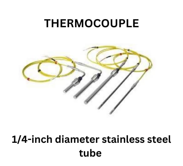 . 1/4-inch diameter stainless steel tube thermocouple by FW Murphy, ideal for reliable temperature measurement in various settings